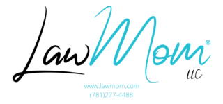 law mom logo with website & number